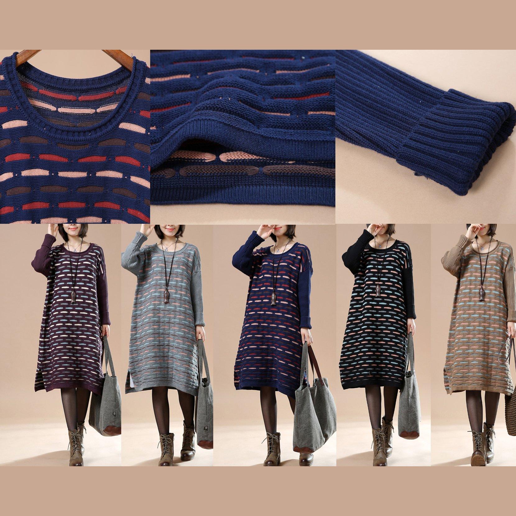 Purple knit sweaters oversize winter dresses