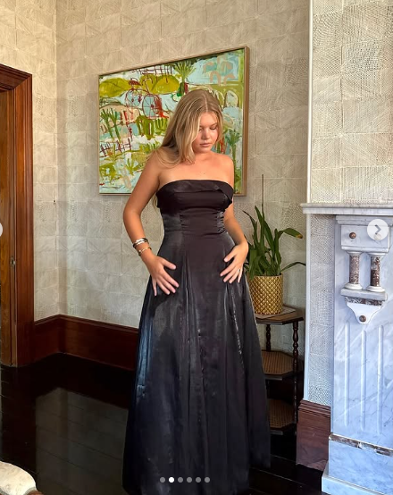 Simple Black Strapless A Line Evening Dress Long Prom Dress Y8303 - View 5 | VelvetHem