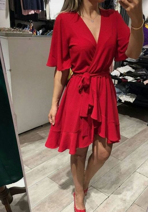 Red Short Party Dress,Cocktail Dresses