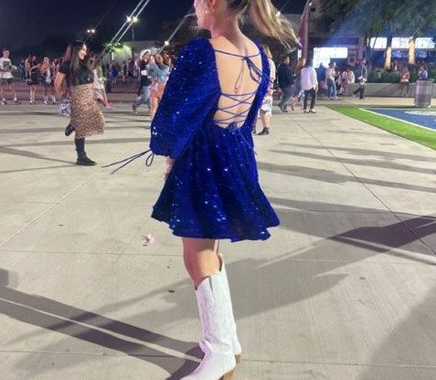 Velvet Sequin Royal Blue Short Prom Dress, Homecoming Dresses