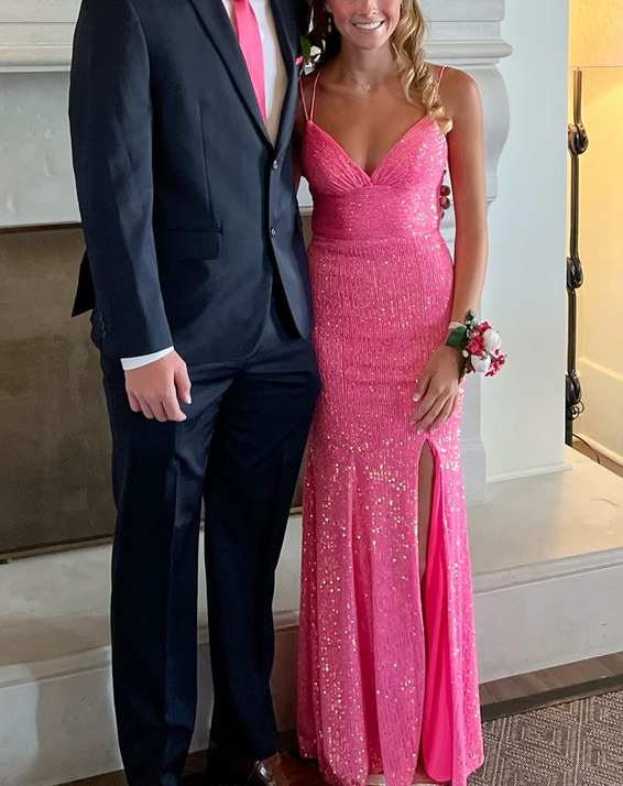 Pink Sparkly Prom Dress