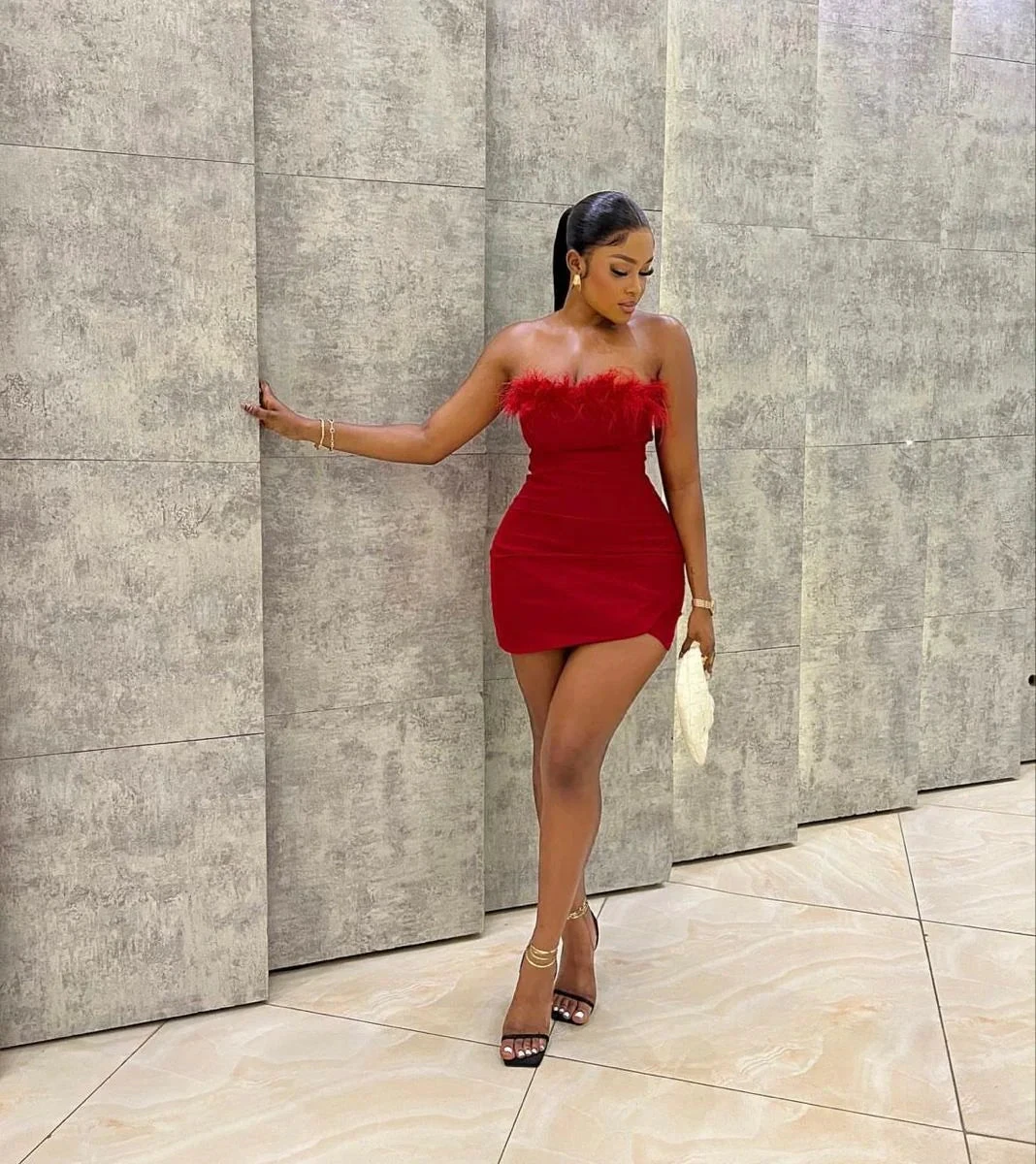 Red Strapless Homecoming Dress Red Party Dress Y2222 by simplepromdress