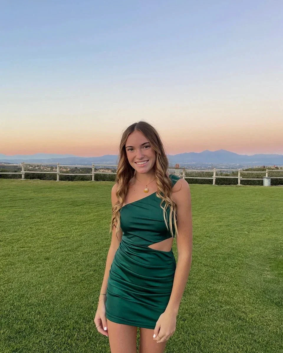 Sexy Green Waist Cutout Homecoming Dress Y2661 by simplepromdress
