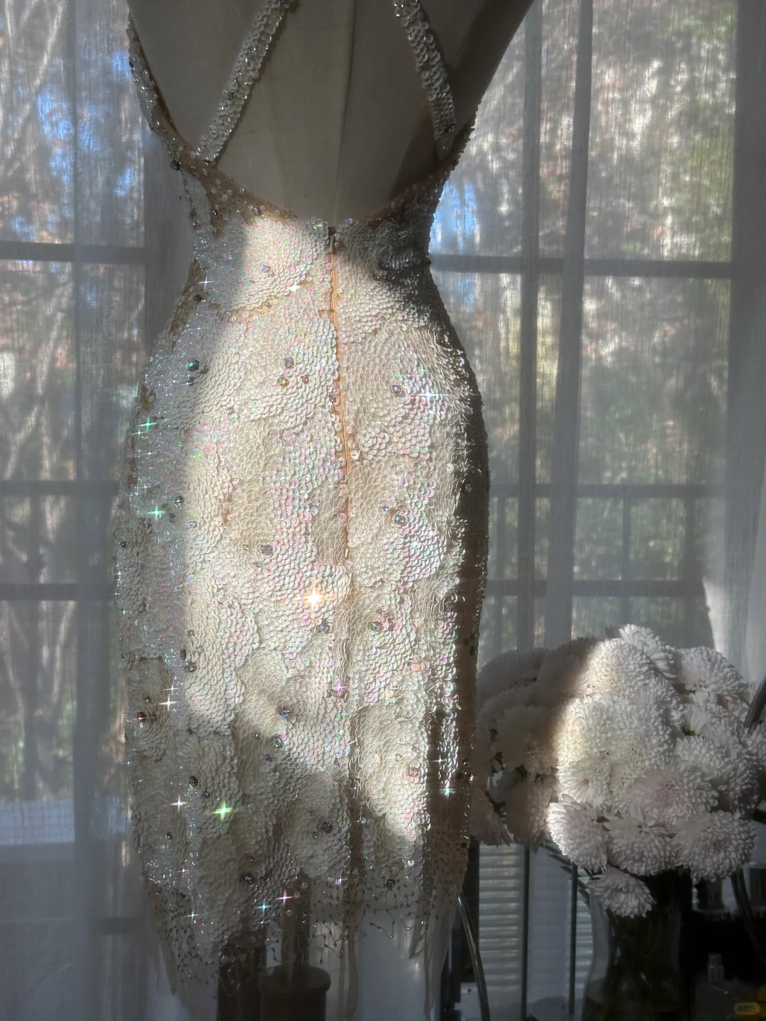 Glitter V Neck Backless Sequin Sheath Short Birthday Outfits Formal Homecoming Dress