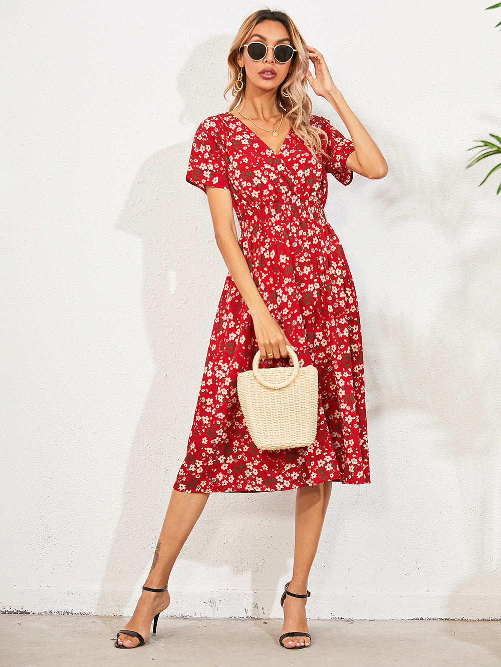 Bianca Elevated Summer Dress with Floral Print Occasion Wear