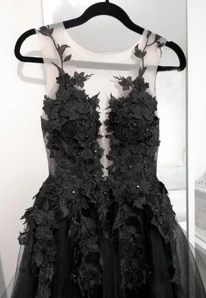 Spaghetti Straps Lace Prom Dresses, A-line Elegant Newest Long Prom Dresses  C160