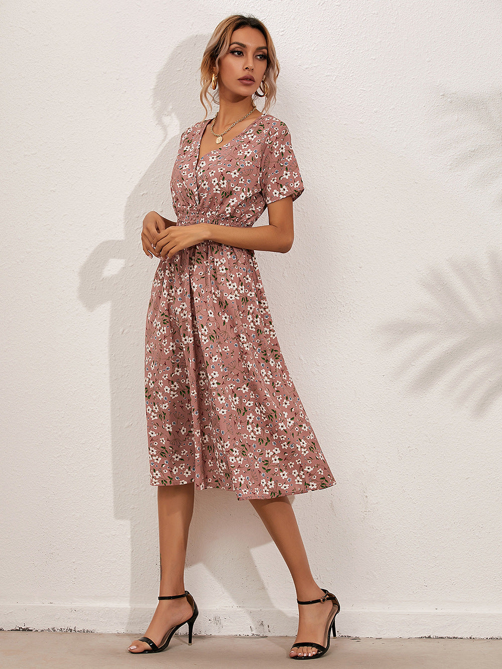 Bianca Elevated Summer Dress with Floral Print Occasion Wear