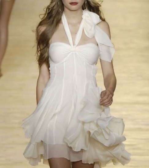 Classy Halter Chiffon White Short Graduation Homecoming Dress 21st Birthday Outfits - FashionDia