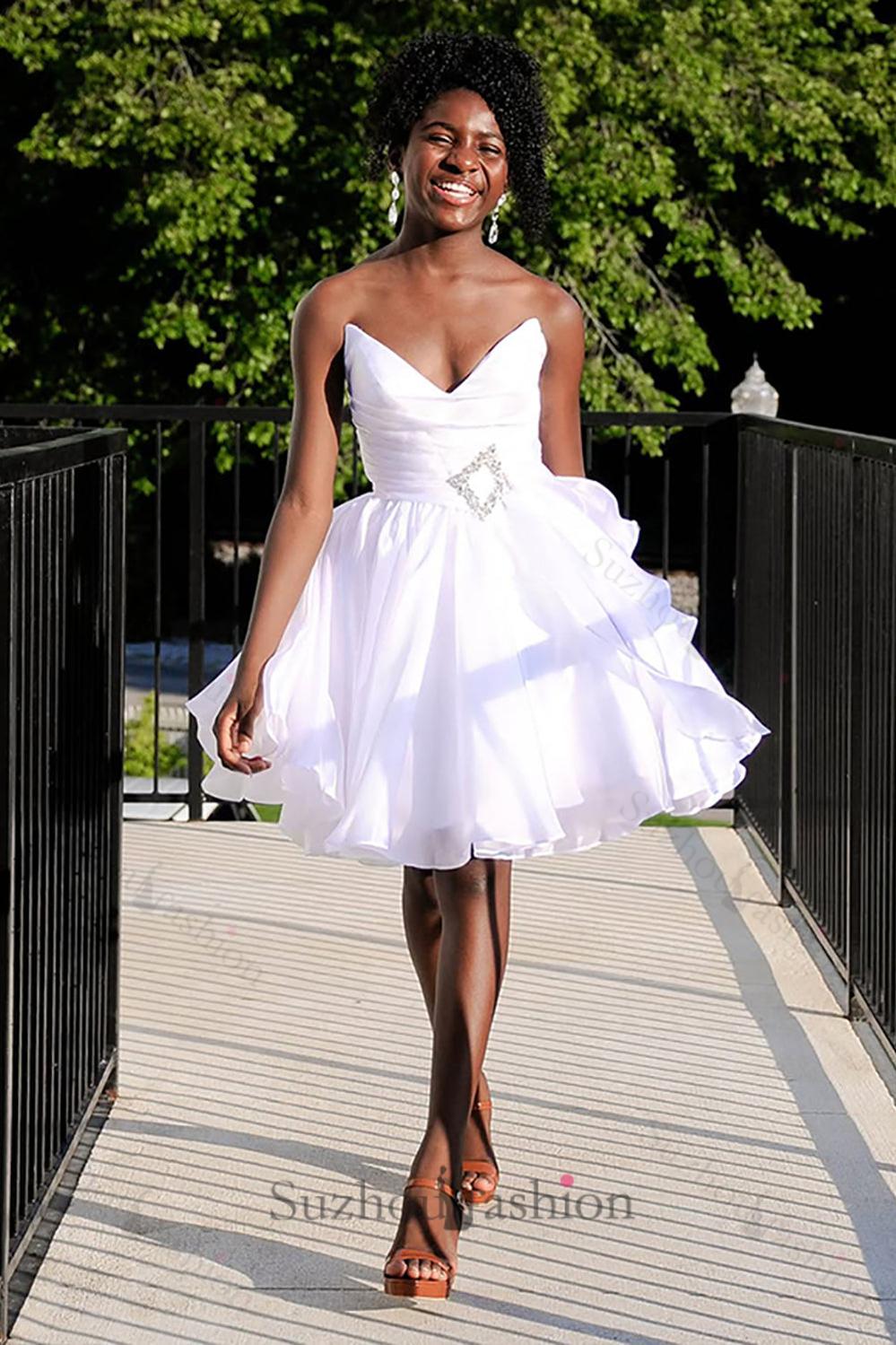 Royal Blue Homecoming Dresses Ruffled Beaded A Line Short Cocktail Dresses