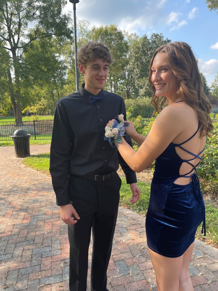 Royal Blue Sheath Short Homecoming Party Dress