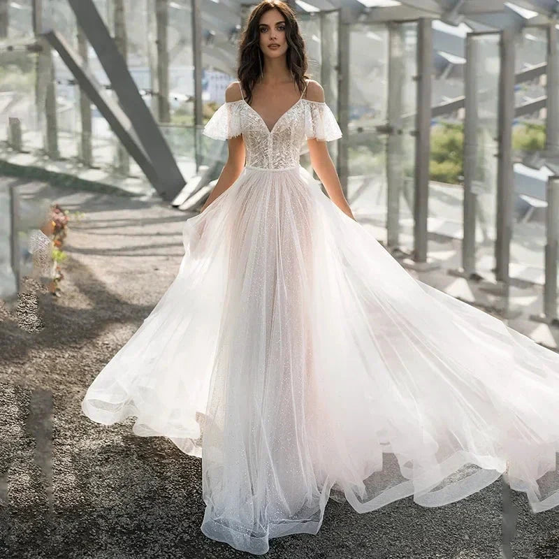New BOHO Backless Wedding Dress Vestido De Noiva Wedding Gowns (ZD14019)