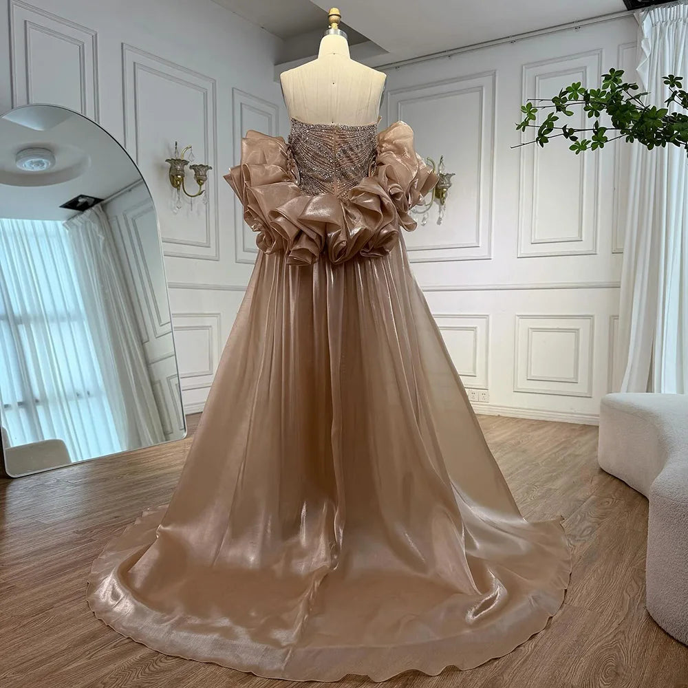 Zapdress Pink Strapless Mermaid Beaded Evening Dresses with Cape Elegant Party Gowns for Women Customized (ZD17223)