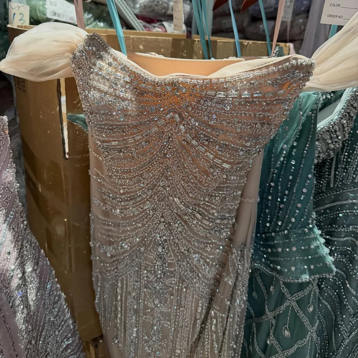 Zapdress 2026 Nude Off Shoulder Mermaid Beaded Evening Gowns Wedding Party Dresses for Women DLA73214 Customized (ZD17251)