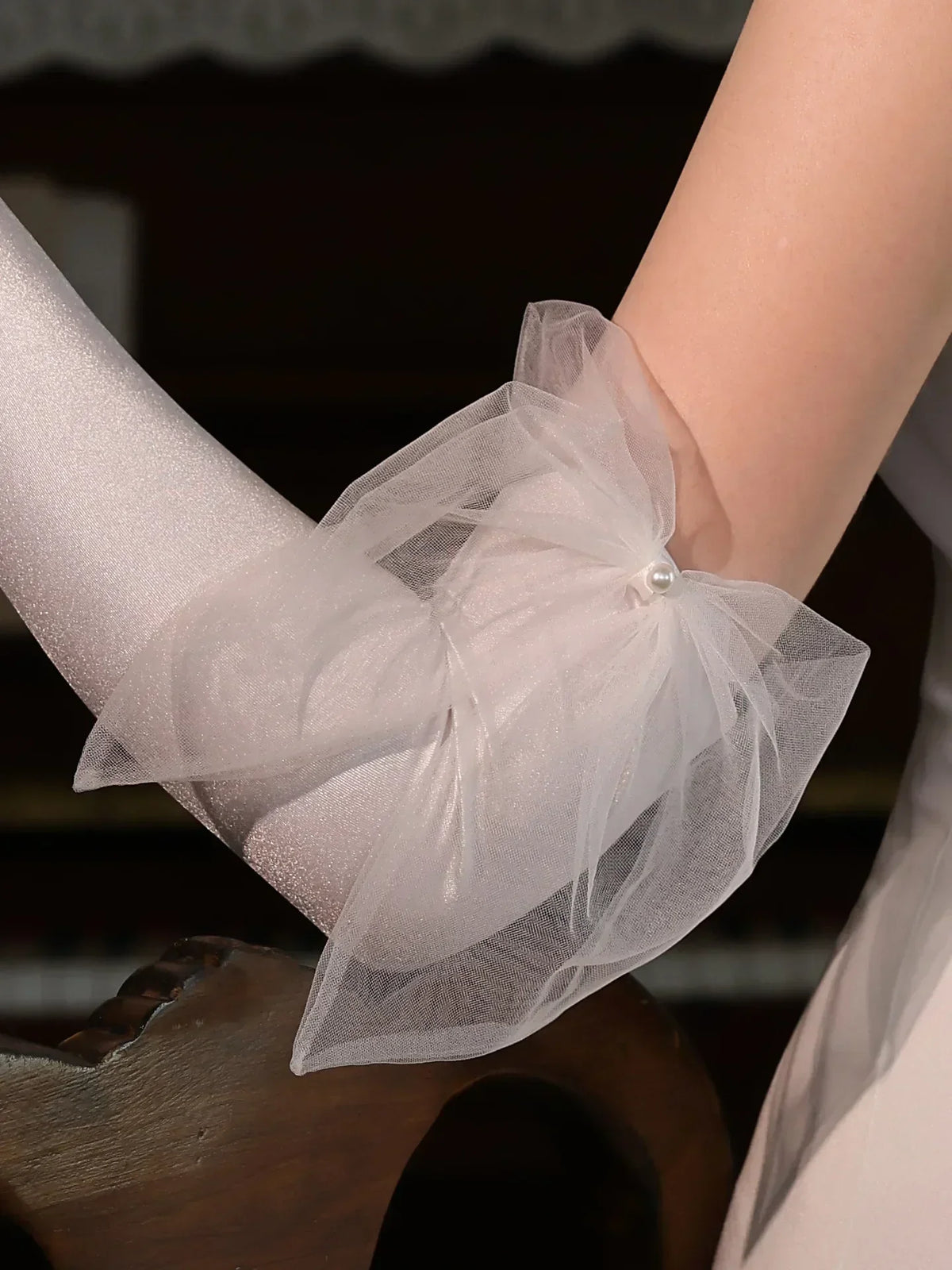 Long Bridal Gloves Bow Wedding Glove Girl Party Evening Dress Jewelry Brides Accessories - View 6 | FashionDia