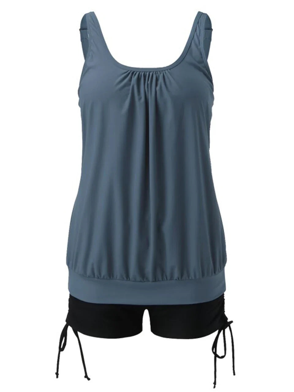 Drawstring Printed Tankini Two Piece Set