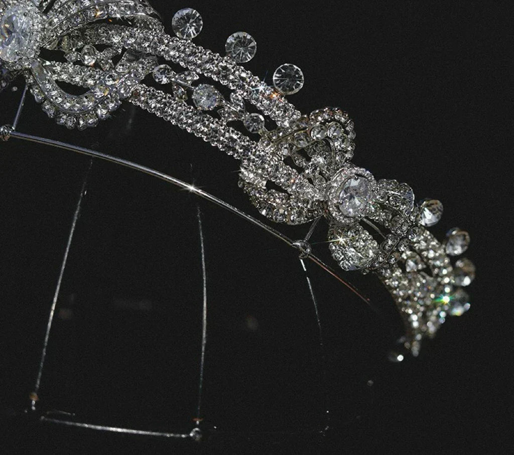 Rhinestones Crystal Tiaras and Crowns Women Headband For Brides Princess Queen Headpiece Wedding Accessories Bridal Hair Jewelry
