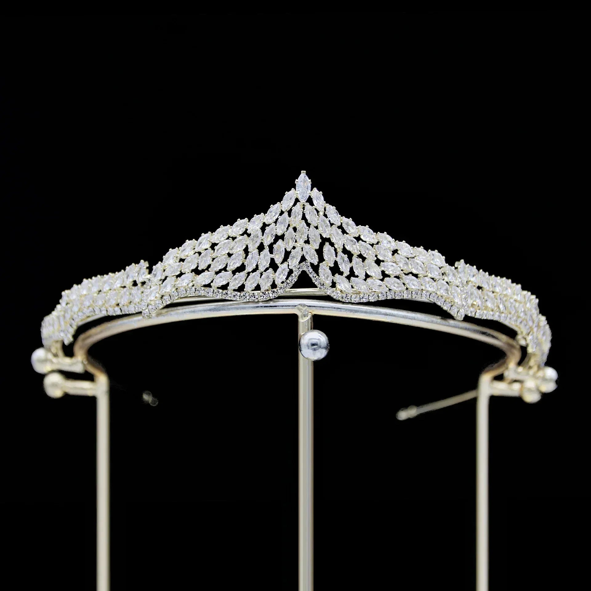Cubic Zirconia Tiaras and Crowns Zircon Headband For Brides Women Prom Pageant Headpiece Wedding Accessories Bridal Hair Jewelry