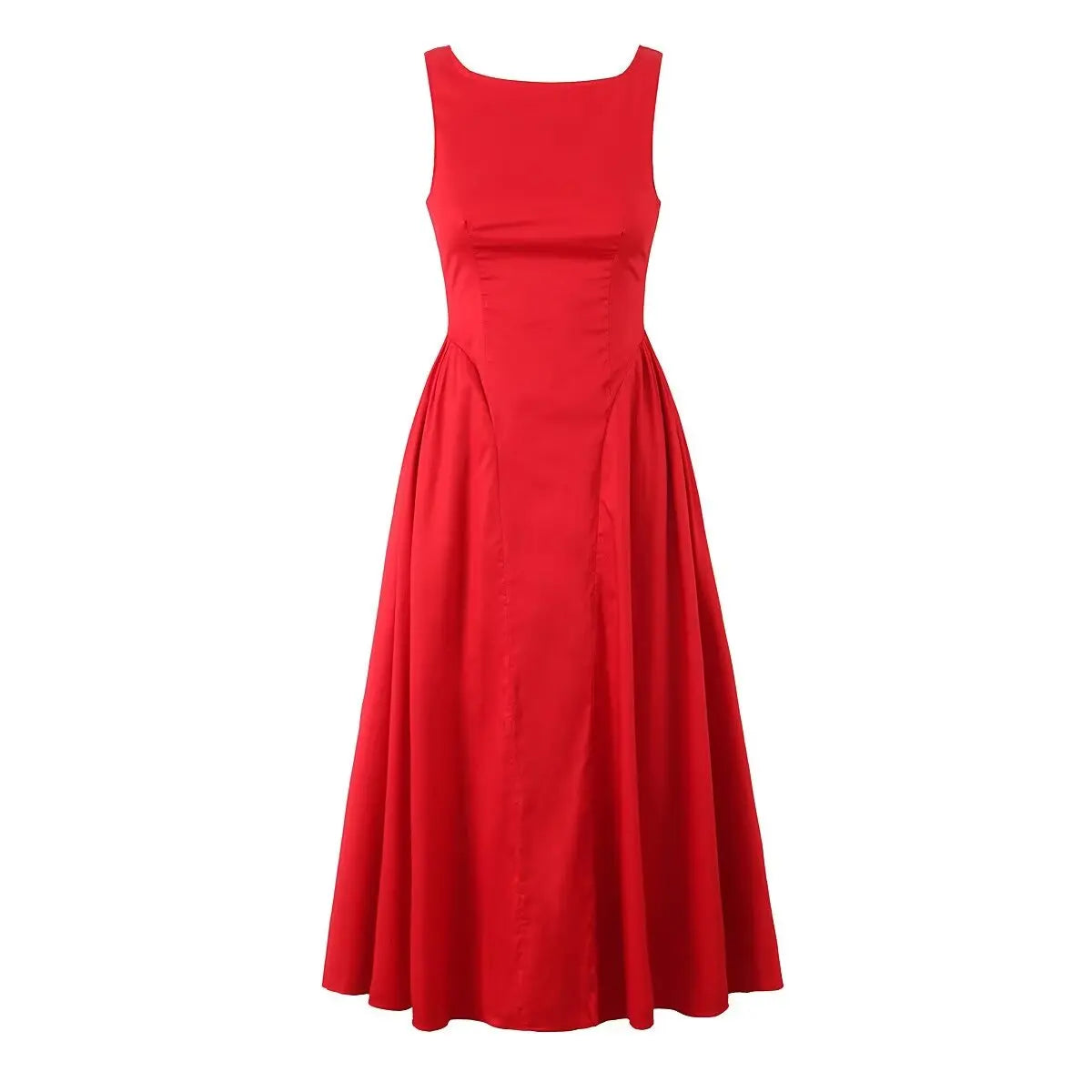 Solid Halter Backless Long Dress