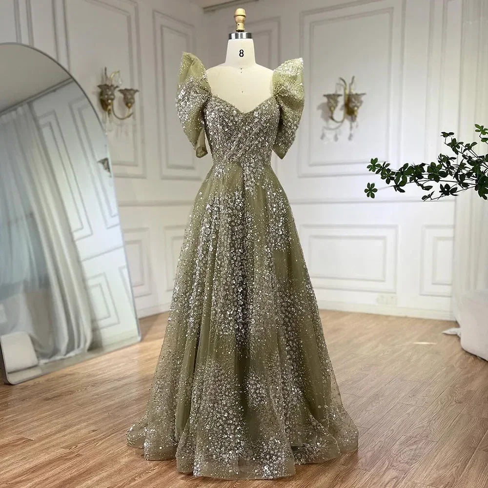 Zapdress Customized 2024 Pink A Line Beaded Evening Dresses Dubai Arabic Elegant Party Gown for Women Wedding Event (ZD17253)