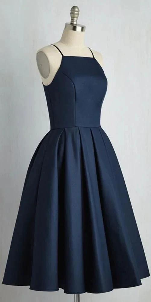 Simple Spaghetti Straps Short Homecoming Dress Cute Girls Short Cocktail Party Dress Short School Dance Dresses S5747 by simplepromdress