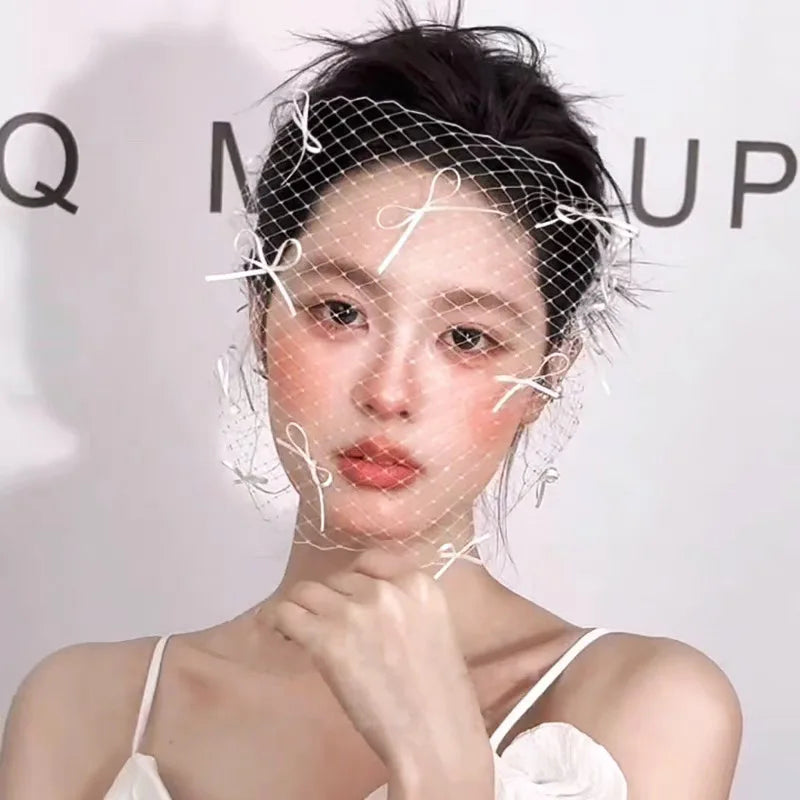 Short Face Bridal Veil Bowknot Wedding Veils For Evening Dinner Party Dress Women Gift Hair Accessories Brides Jewelry - View 3 | FashionDia