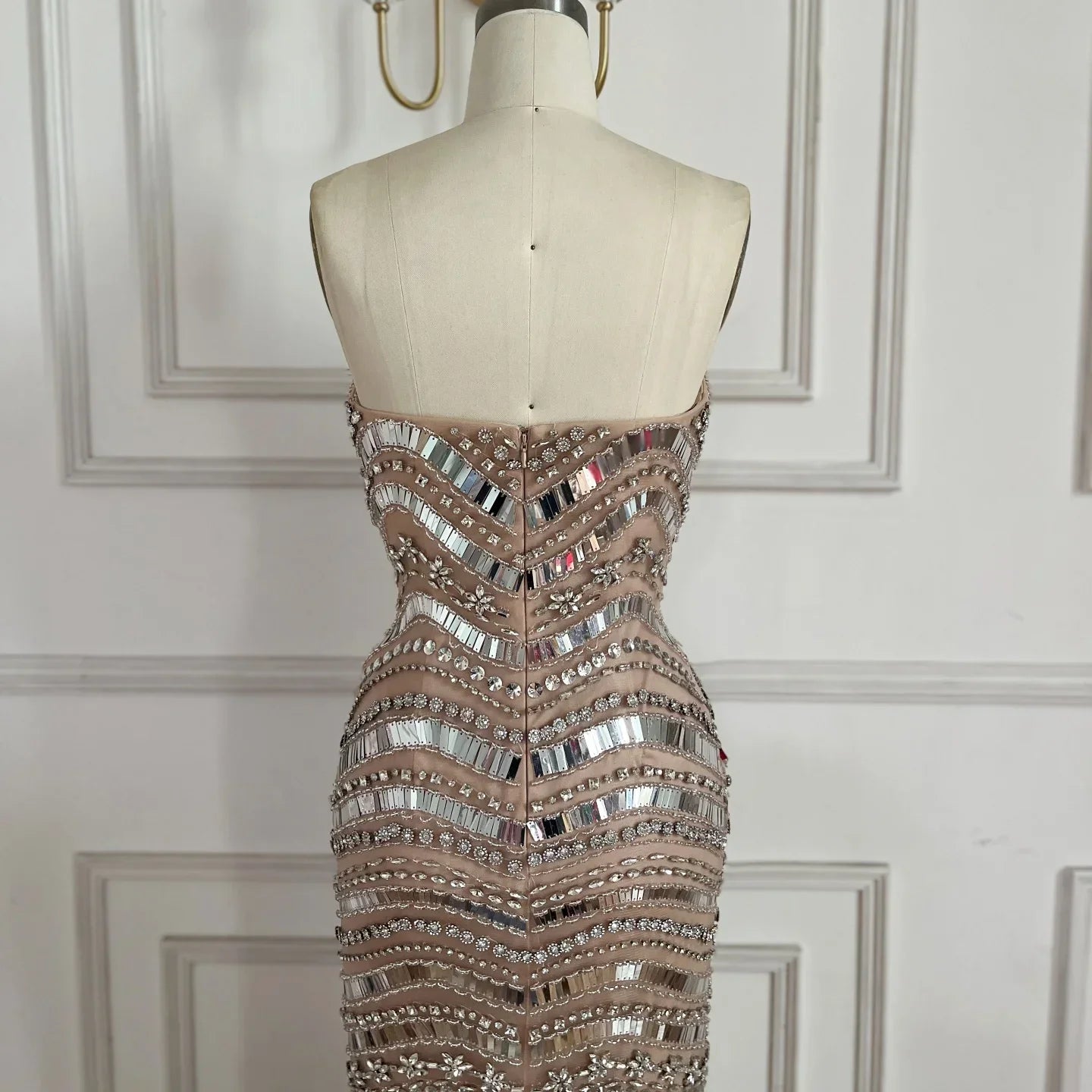 Zapdress Strapless Luxury Beaded Mermaid Evening Dress for Women Celebrity Party Gowns 2026 Customized (ZD17203)