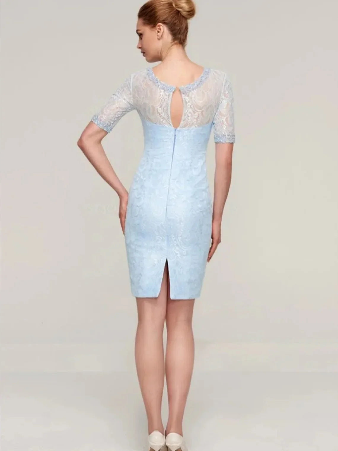 Mother Of The Bride Dress - Modern Two Piece Mother of the Bride Dress Elegant Evening Dress Knee Length Sleeveless Chiffon Appliques free customized