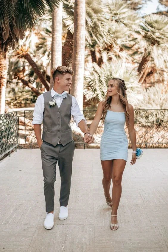Sexy Blue Dress Blue Party Dress Short Blue Homecoming Dress (ZD12336)