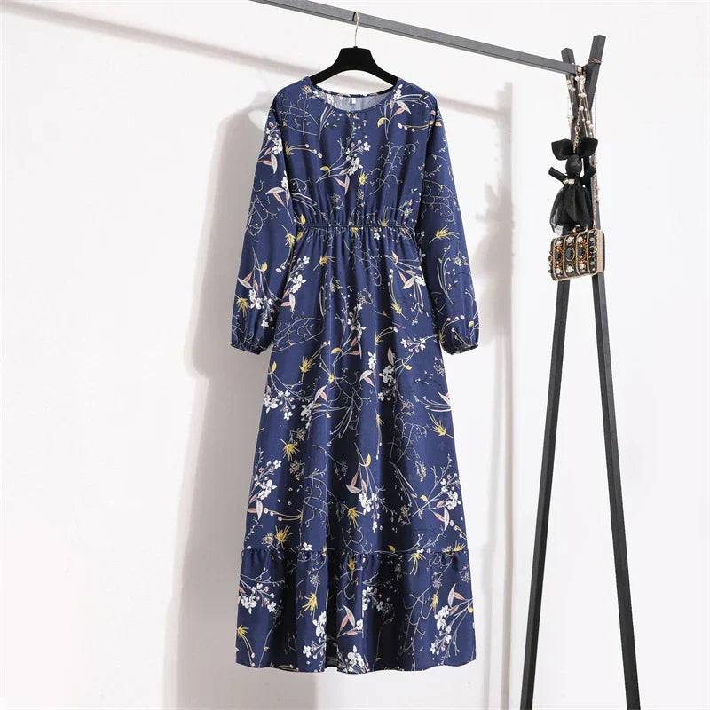 Erin Aesthetic Floral Long Dress for Summer Premium Wardrobe Essential