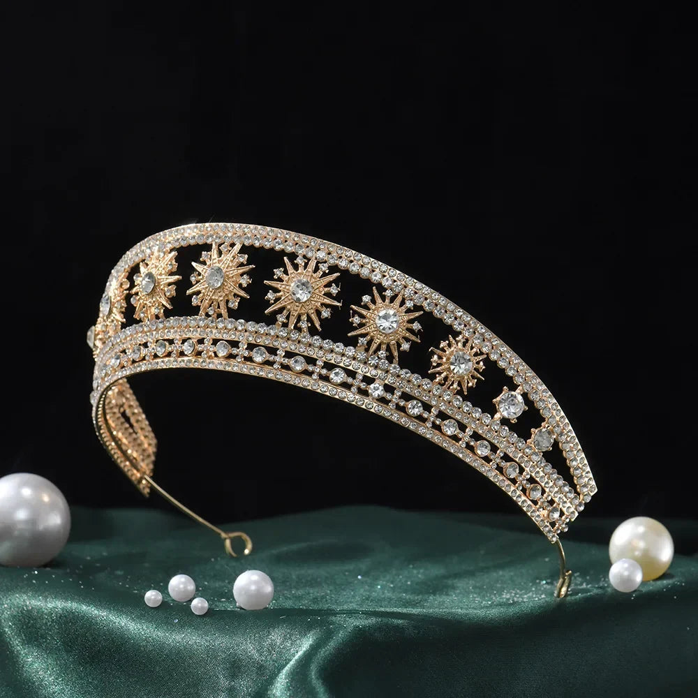 Baroque Queen Crown For Women Bridal Tiaras Crowns For Birthday Party 16 Years Diadem Wedding Hair Jewelry Headpiece Accessories