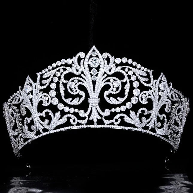 Wedding Hair Accessories Princess Queen Zircon Tiaras and Crowns Cubic Zirconia Headband Brides Big Large Diadem Bridal Jewelry