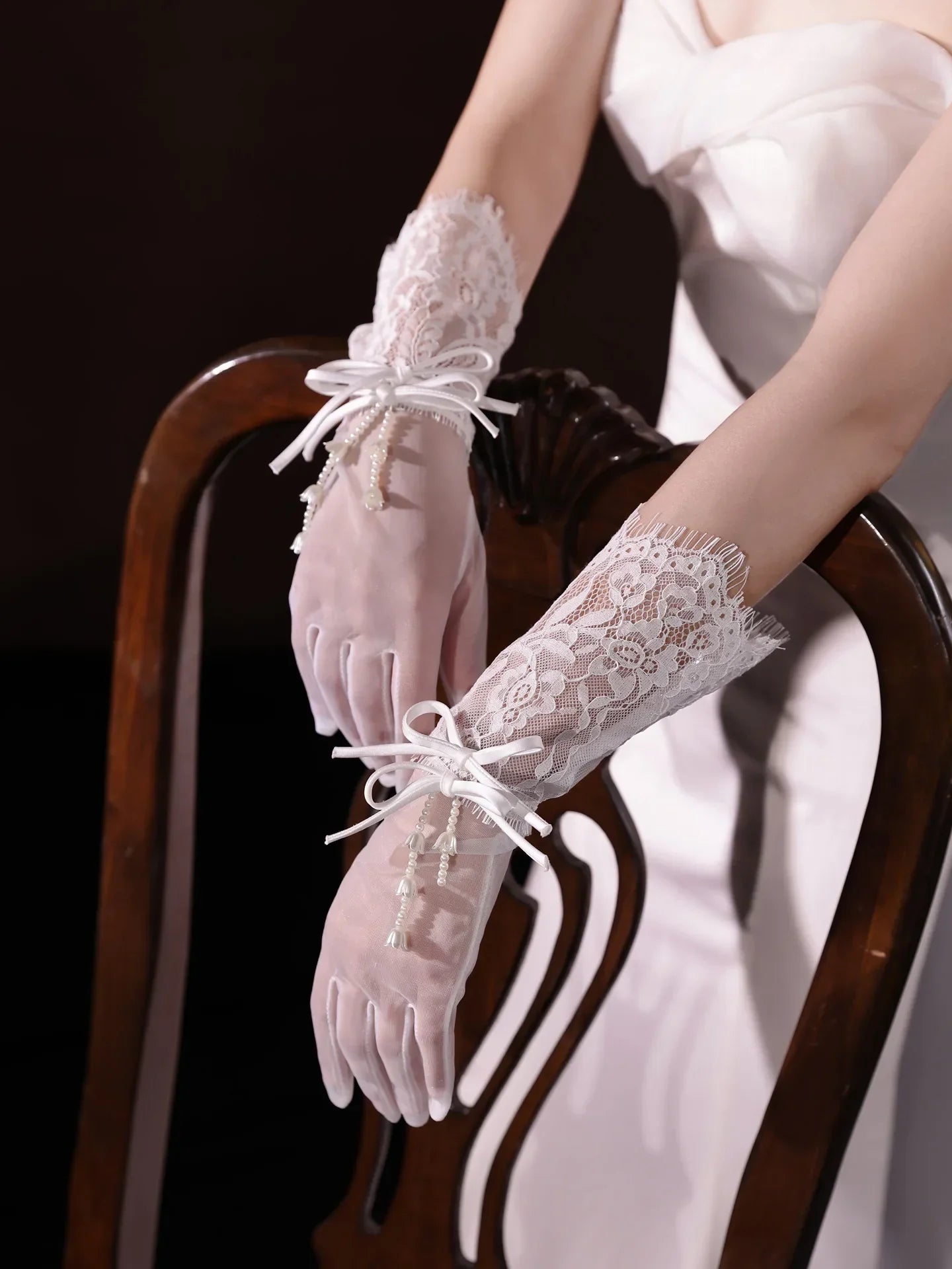 Short Bridal Gloves Flower Wedding Glove For Women Girl Party Evening Dress Jewelry Brides Accessories