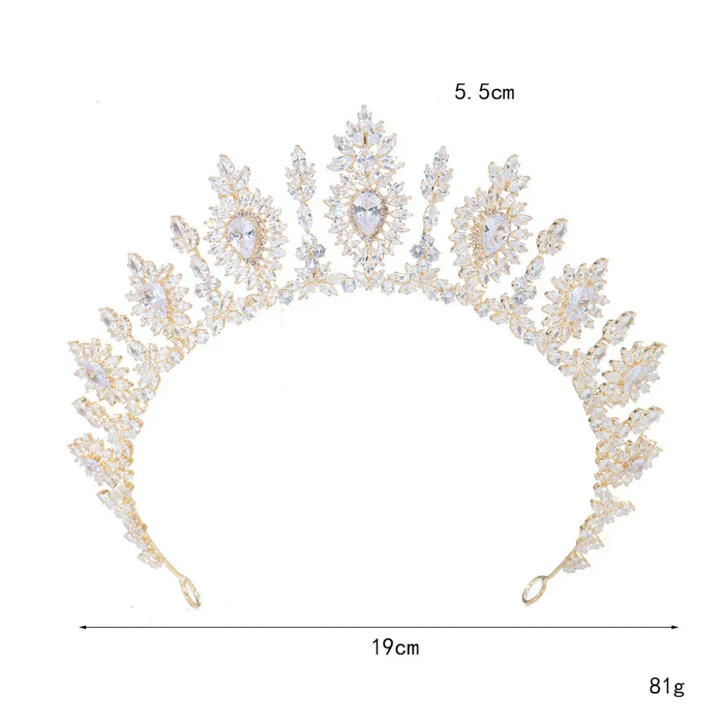 Wedding Hair Accessories AAA Zircon Tiaras and Crowns CZ Zirconia Diadem For Bride Women Princess Queen Headband Bridal Jewelry