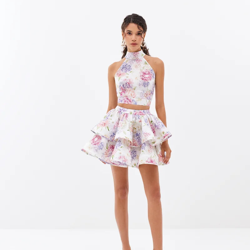 Hem Stacking Sleeveless Floral Dress - View 8 | VelvetHem