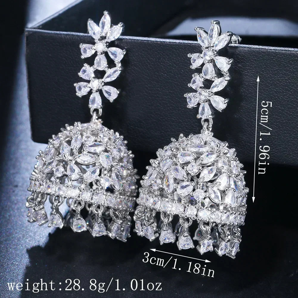 Luxury AAA Zircon Bridal Earrings CZ Cubic Zirconia Wedding Earring For Brides Women Accessories Dinner Party Gifts Jewelry