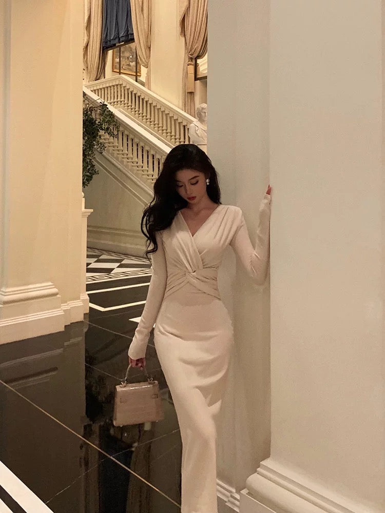 Classy Sheath V Neckline Prom Dresses Birthday Outfits Evening Gown - View 4 | FashionDia