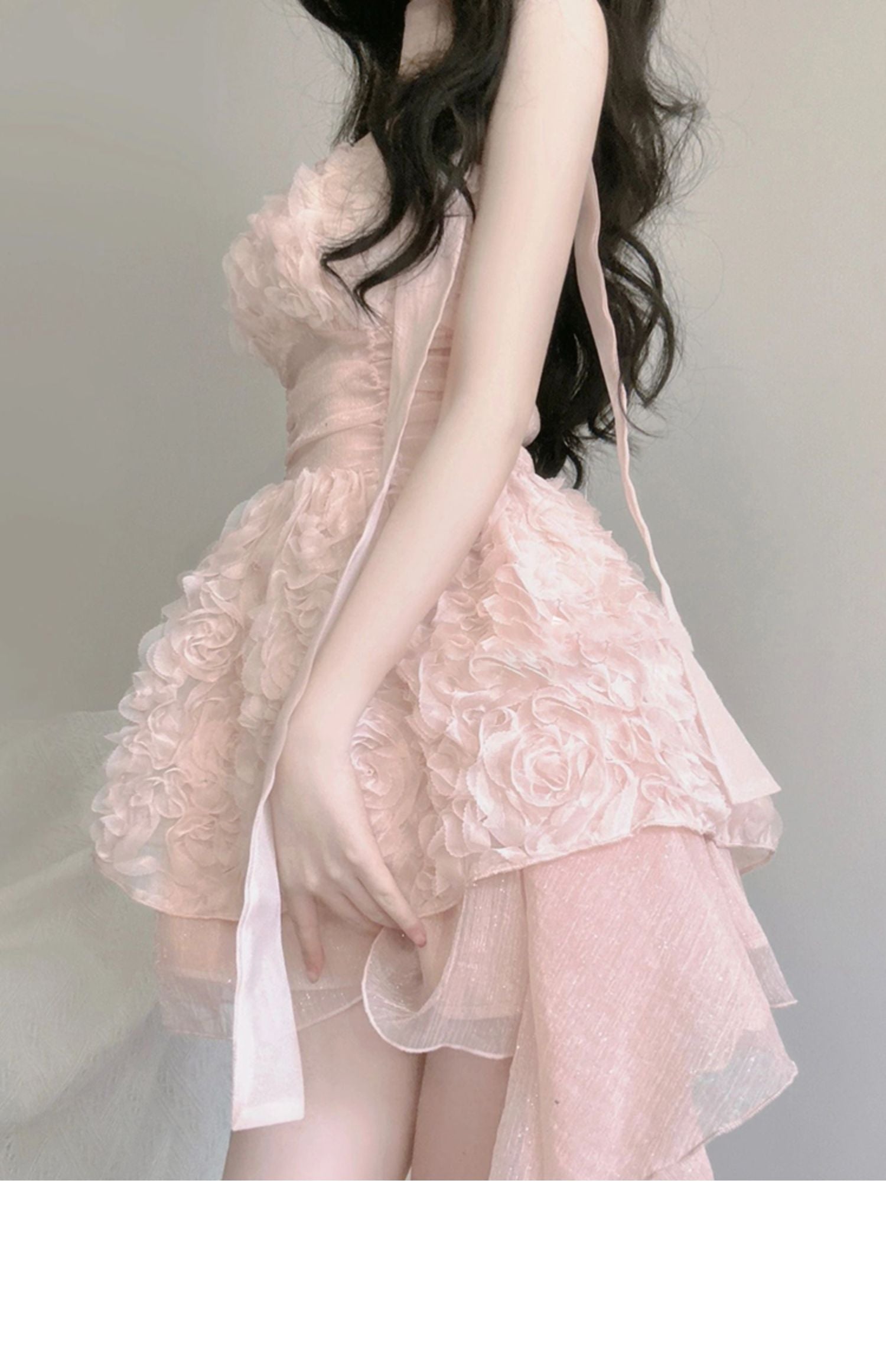 Cute A line Spaghetti Straps Pink Chiffon Short Birthday Dresses Birthday Outfits