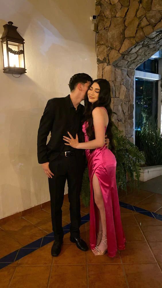 Charming Satin Mermaid Long Party Dress Graduation Dress Evening Dress