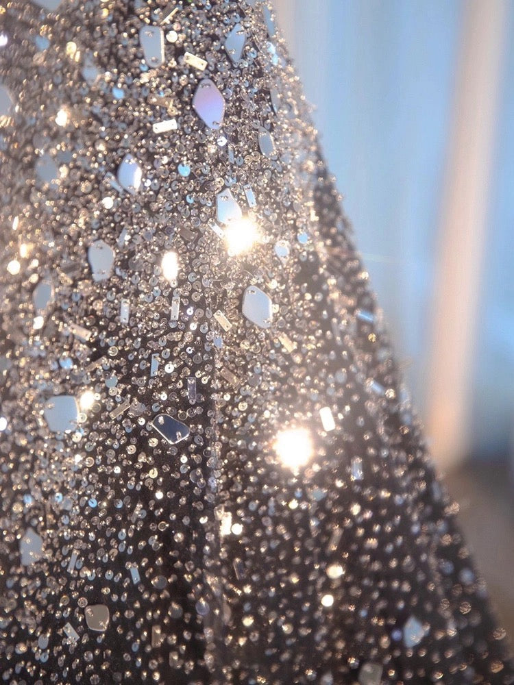Sexy Ball Gown Sweetheart Sequin Long Evening Gowns Prom Dresses