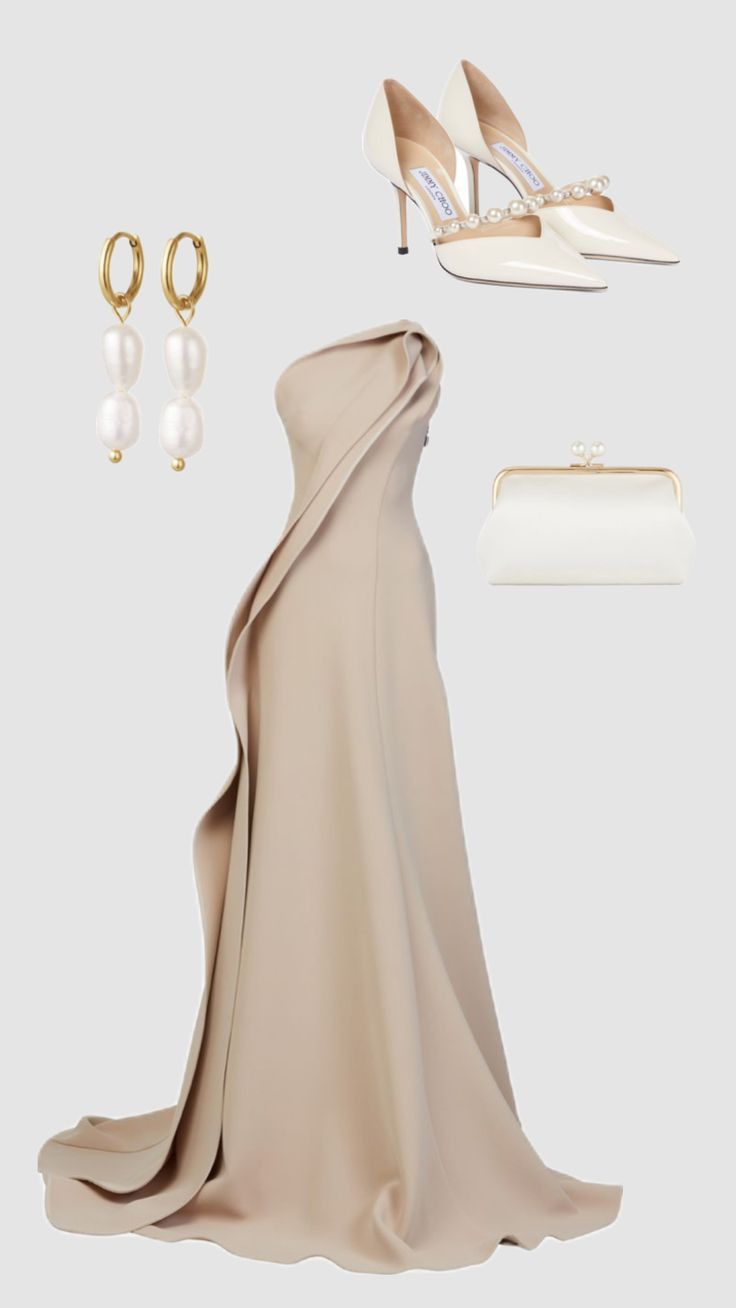 Beautiful Mermaid One-Shoulder Champagne Long Satin Party Dresses Prom Dress - FashionDia