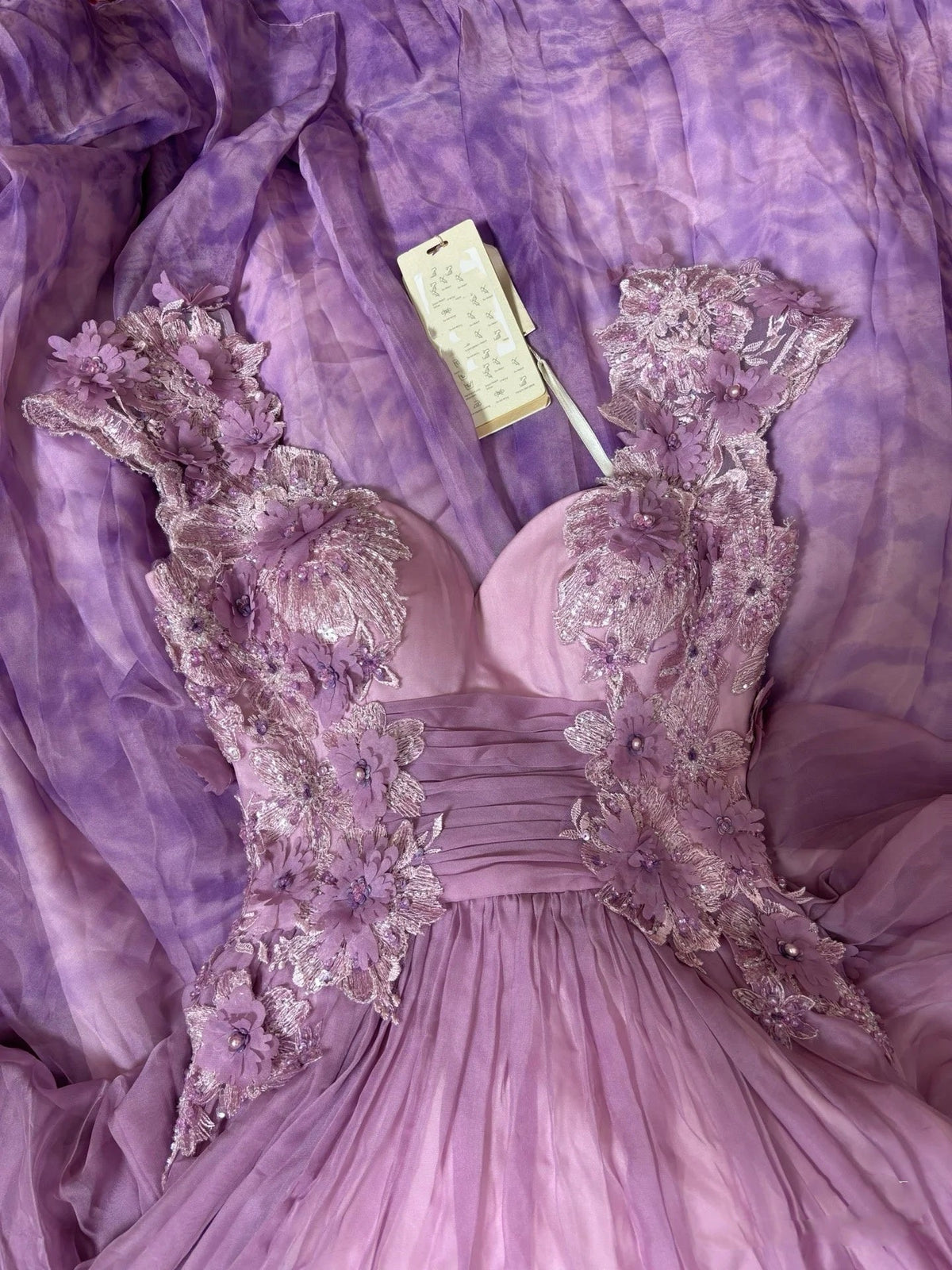 Pretty A-Line Sweetheart Neckline Long Tulle Lilac Party Dresses Prom Dress