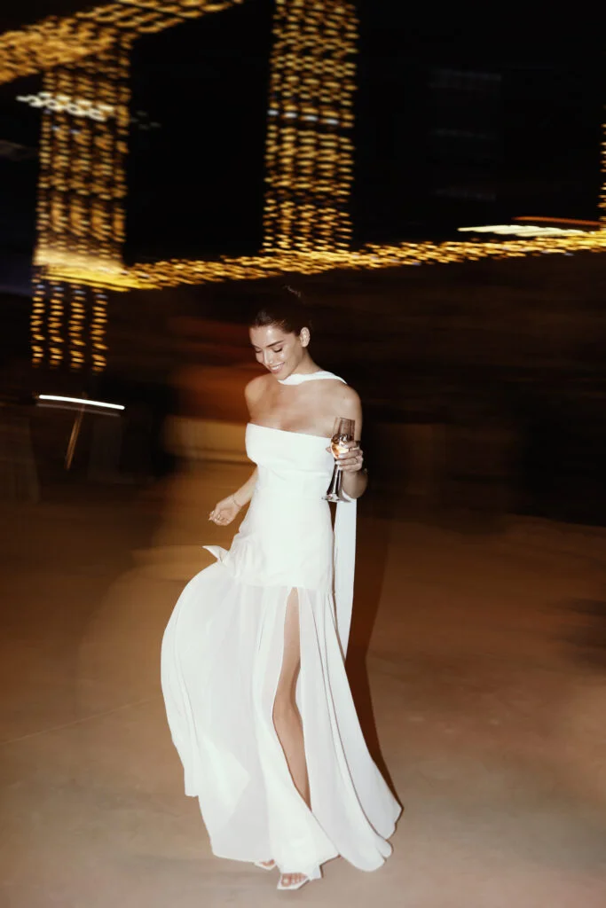 Classy A line Strapless White Chiffon Long Evening Dress Prom Dresses