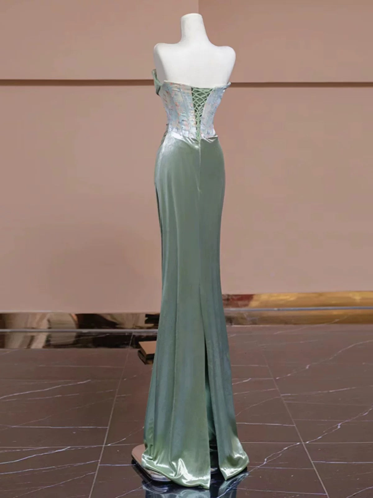 Pretty Mermaid Sweetheart Satin Long Prom Dress Evening Dress Formal Dress