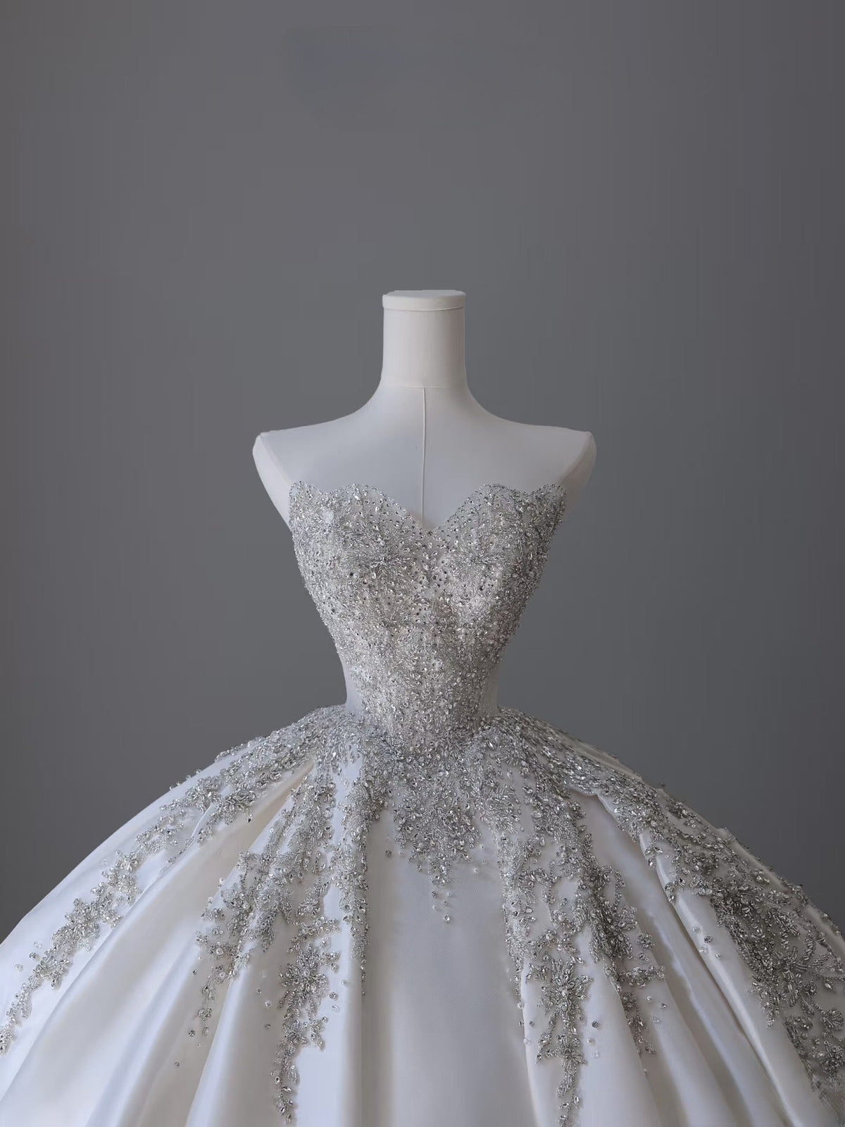 Timeless Ball Gown Sweetheart Neckline Sequin Sleeveless Wedding Dress