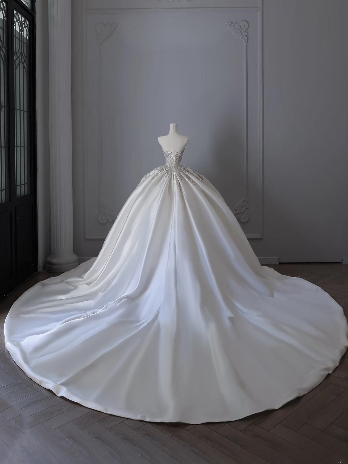 Timeless Ball Gown Sweetheart Neckline Sequin Sleeveless Wedding Dress