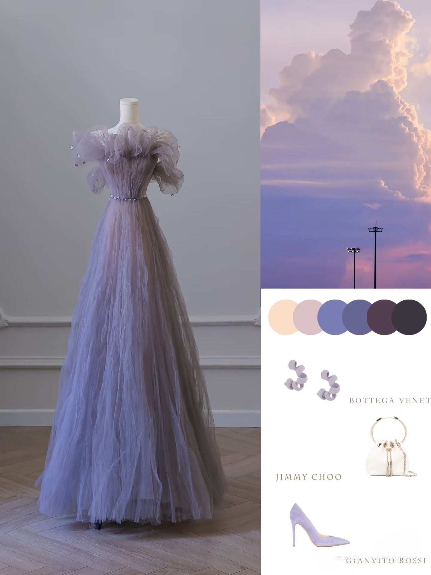 Classy A Line Off The Shoulder Lilac Tulle Long Evening Dress Prom Dresses