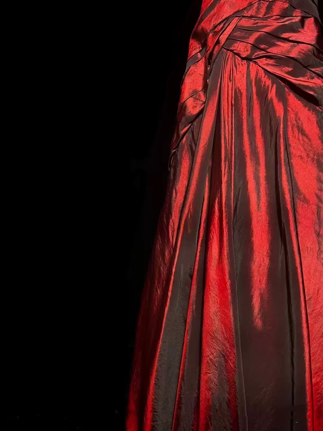 Gorgeous Mermaid Sweetheart Red Taffeta Long Evening Dress Prom Dresses