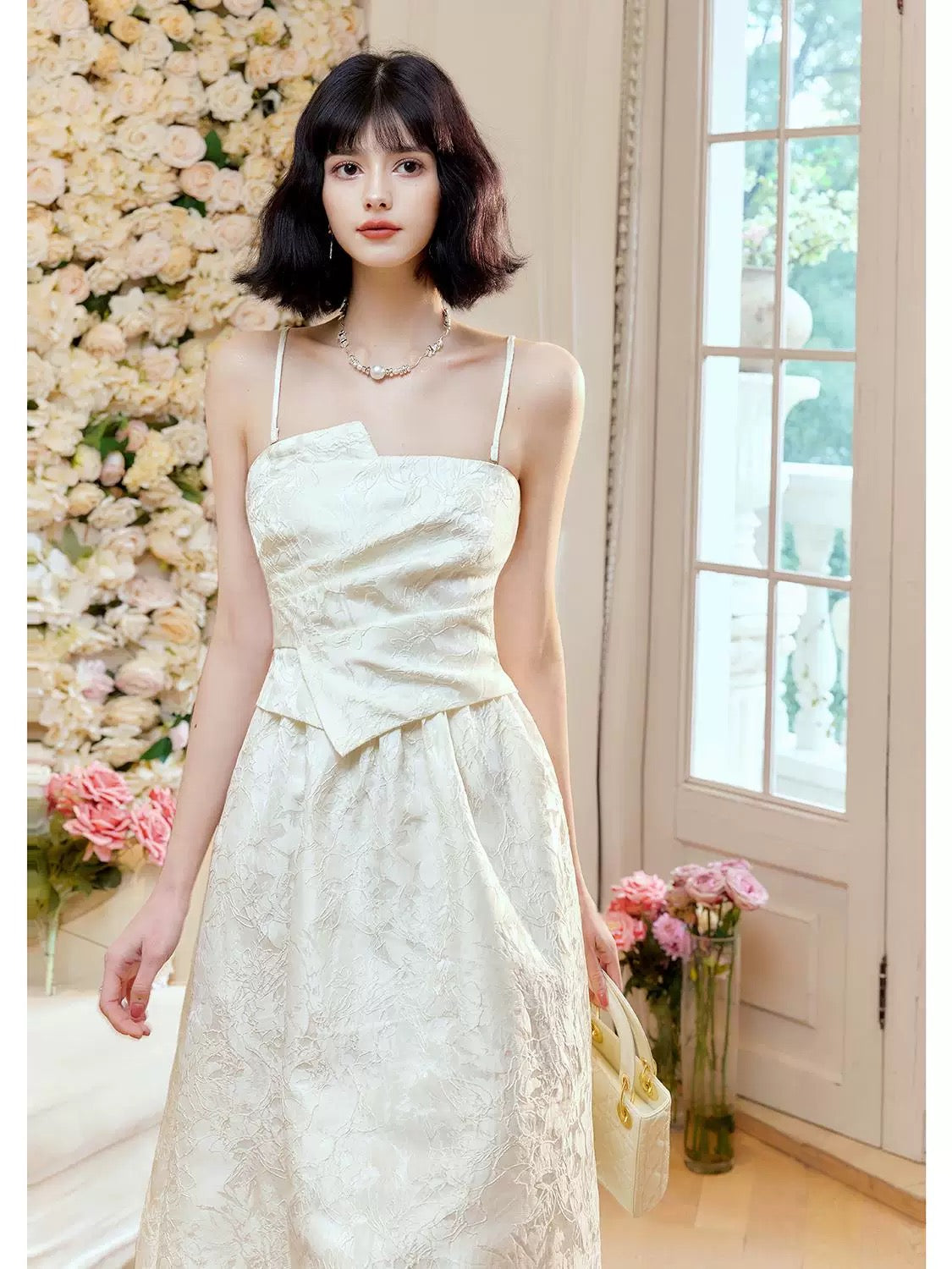 Pretty A Line Strapless Neckline White Ankle Length Evening Dress Prom Dresses