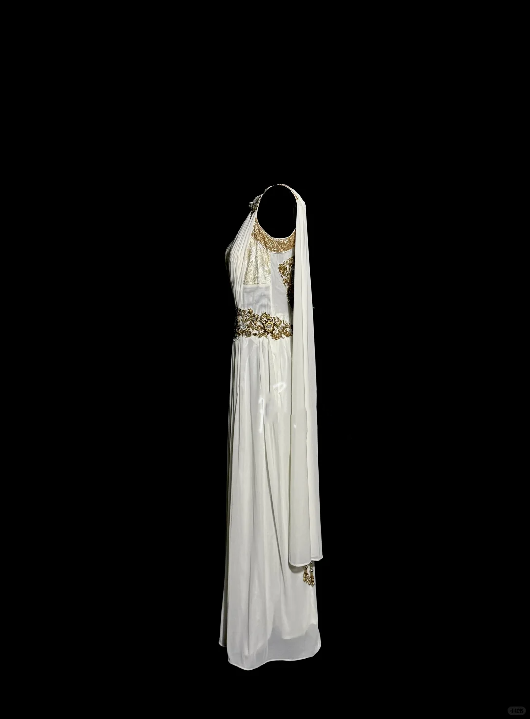 Aesthetic A-Line Square Neckline White Chiffon Prom Dress Ruffle Long Party Dress - View 2 | FashionDia