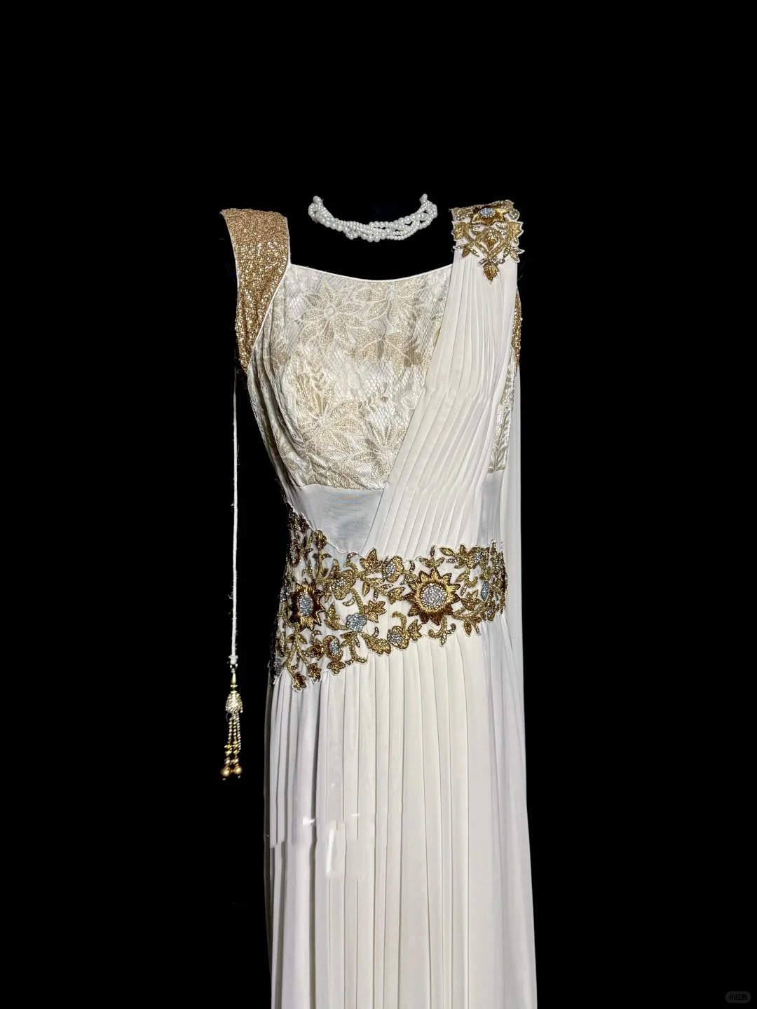 Aesthetic A-Line Square Neckline White Chiffon Prom Dress Ruffle Long Party Dress - View 5 | FashionDia